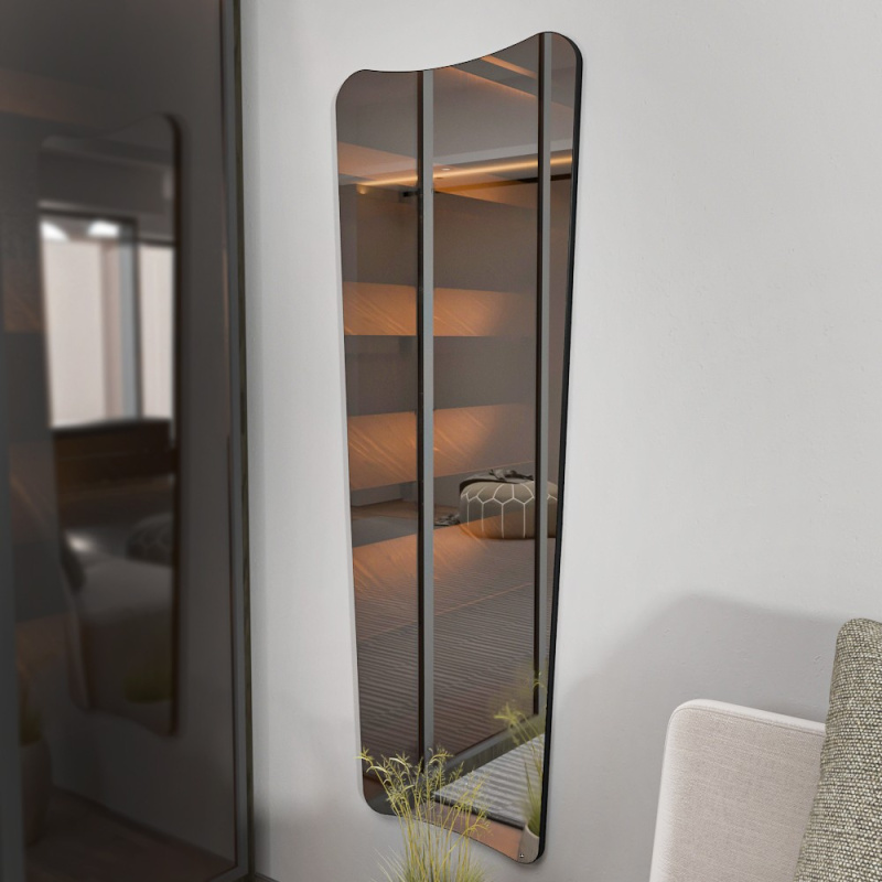 Stojací zrcadlo Vitros - Transparent, Black