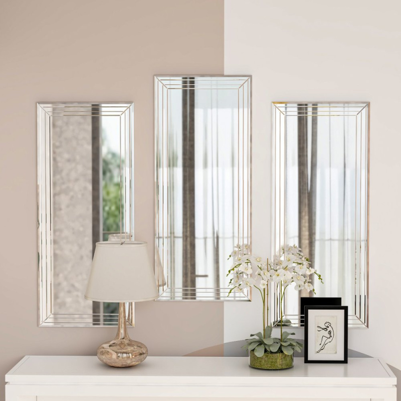 Decorative Mirror Set (3 Pieces) Mini Neom - Transparent