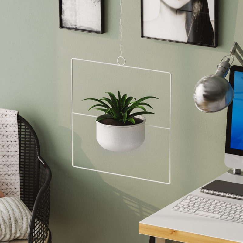 Dekorativní květináč Pandantif - White