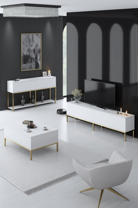 Living Room Furniture Set Lord - White, Gold