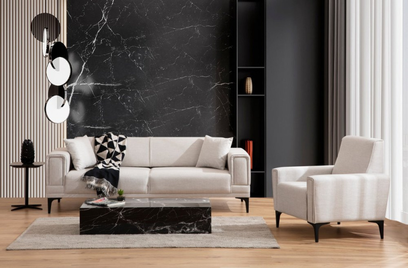 Trojmístná rozkládací pohovka Horizon - Ecru