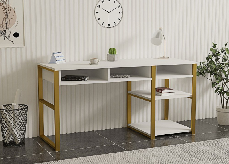 Psací stůl Emro - White Gold