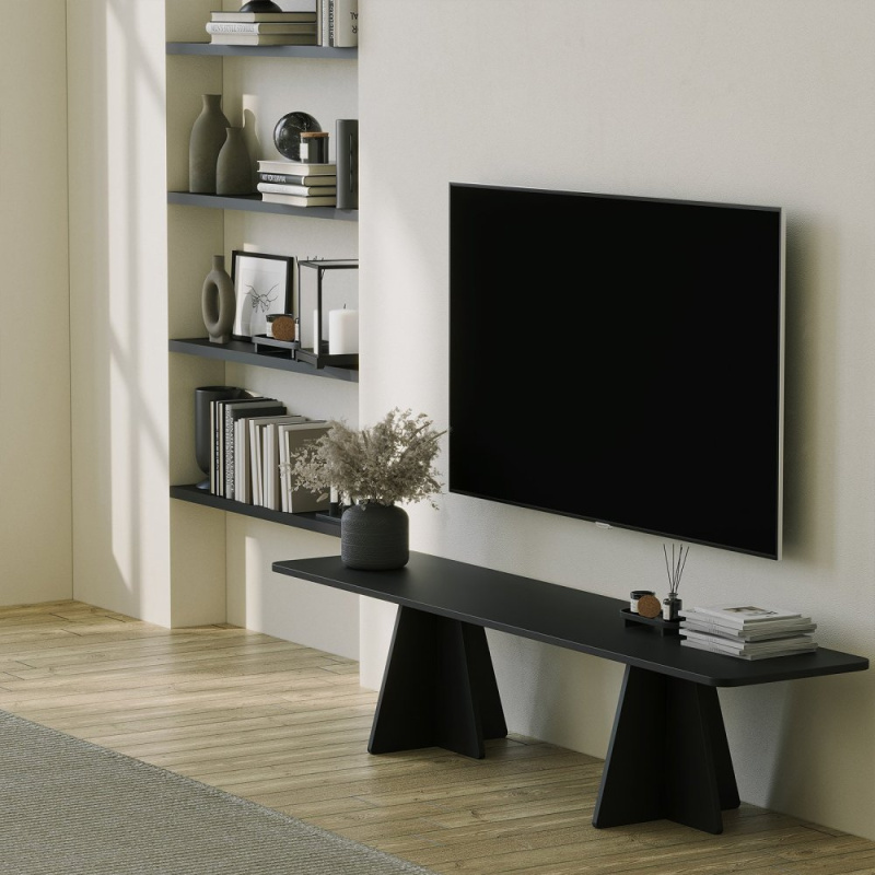 TV stěna / Sestava pod TV Mushroom - Black