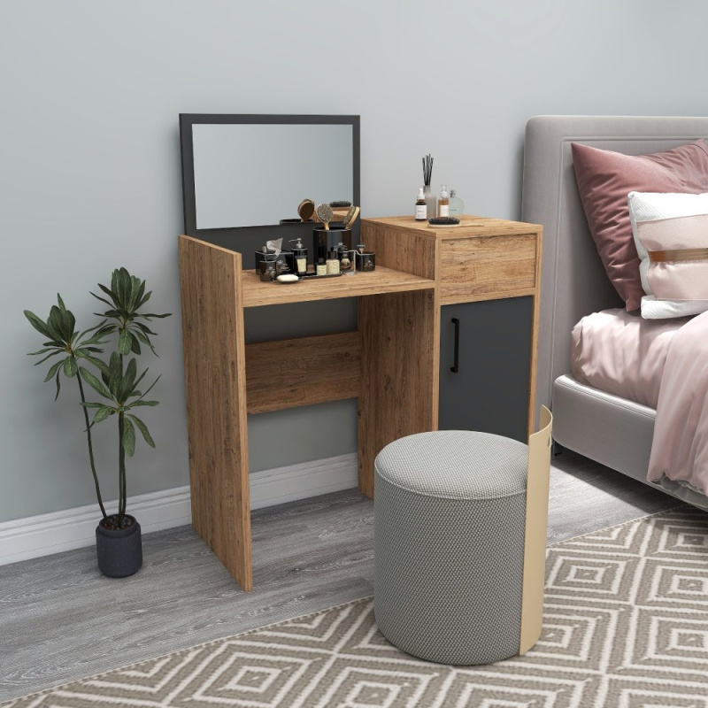 Toaletní stolek Sedef - Atlantic Pine, Anthracite