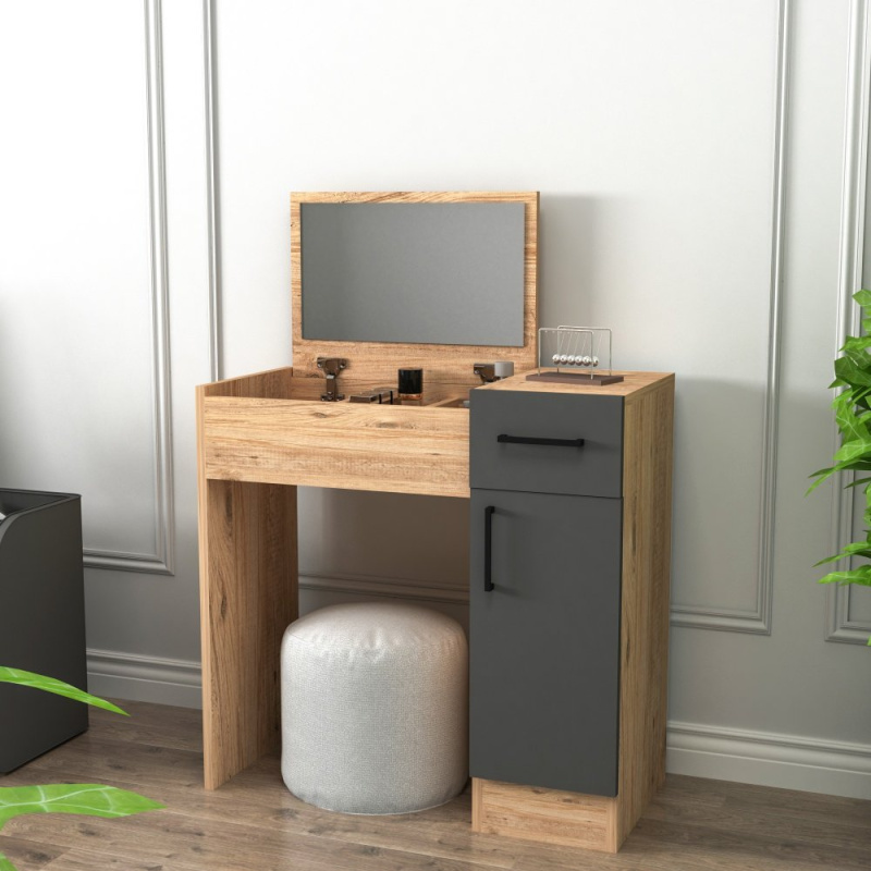 Toaletní stolek Inci - Atlantic Pine, Anthracite