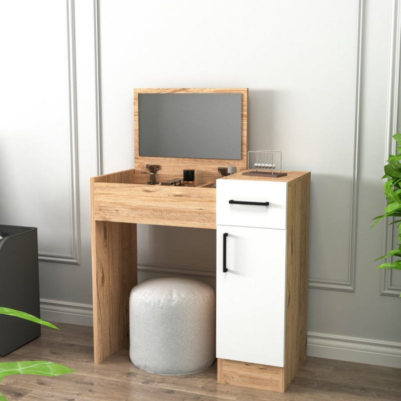 Toaletní stolek Inci - Atlantic Pine, White