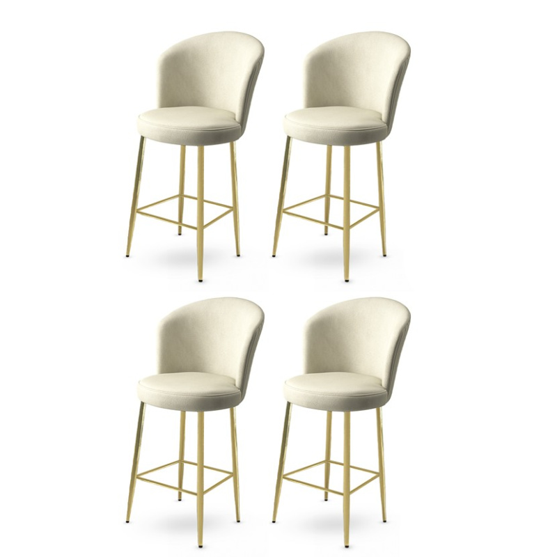 Bar Stool Set (4 Pieces) Fora - Cream, Gold