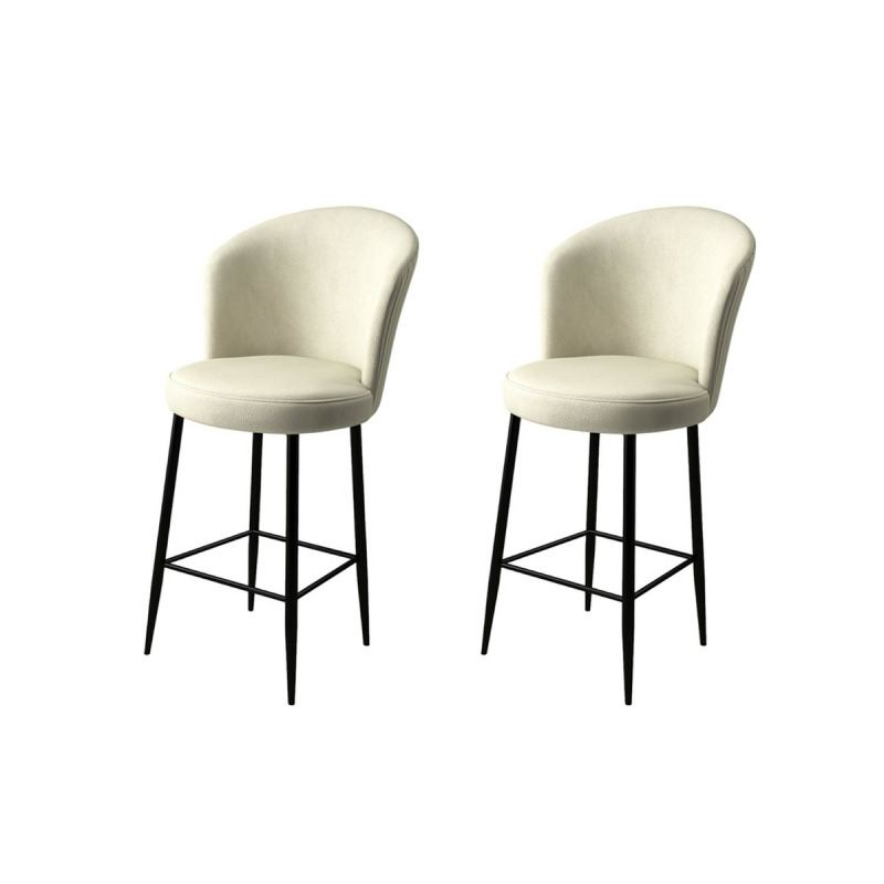 Bar Stool Set (2 Pieces) Alte - Cream, Black