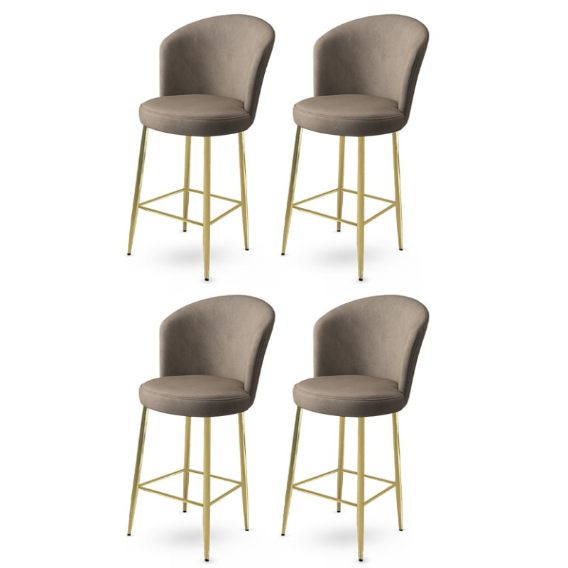 Bar Stool Set (4 Pieces) Alte - Cappuccino, Gold
