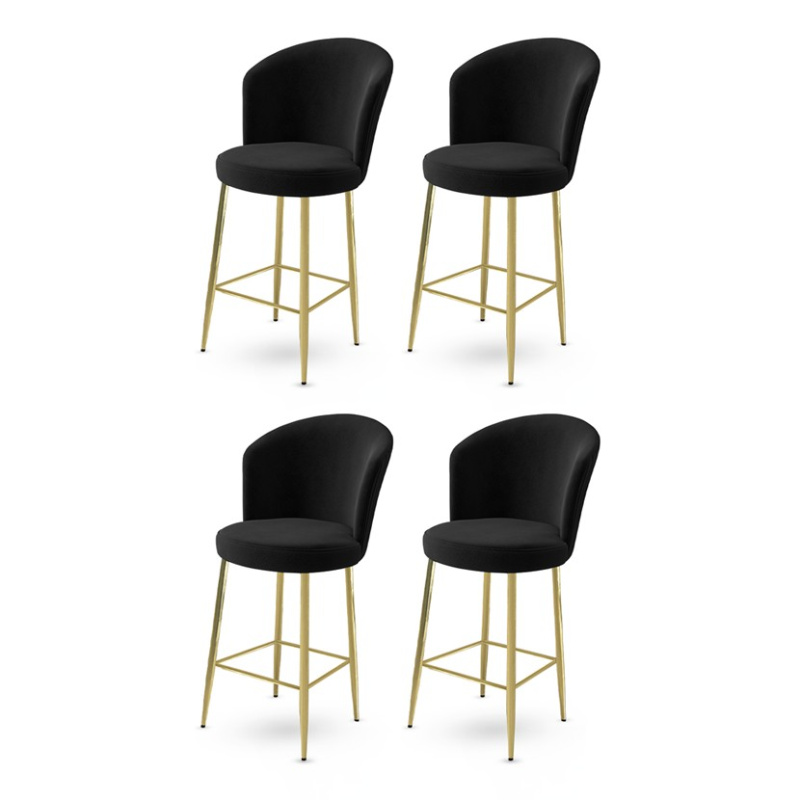 Bar Stool Set (4 Pieces) Alte - Black, Gold