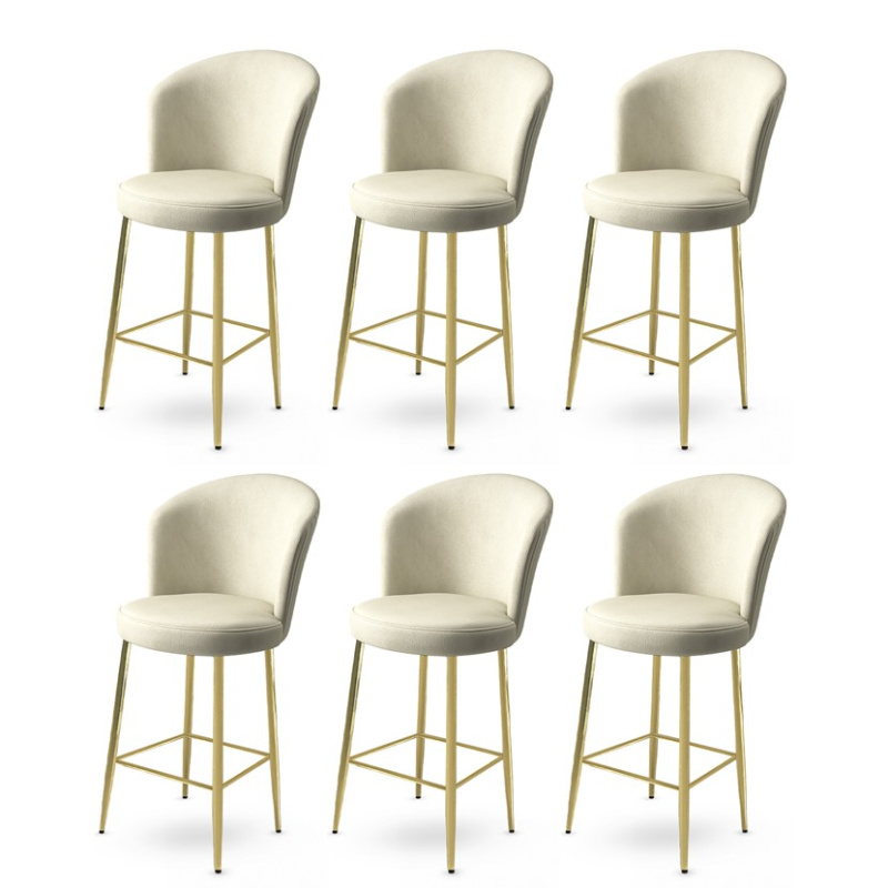 Bar Stool Set (6 Pieces) Alte - Cream, Gold