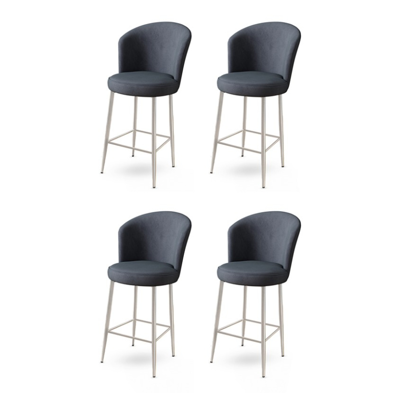 Bar Stool Set (4 Pieces) Alte - Anthracite, Chrome