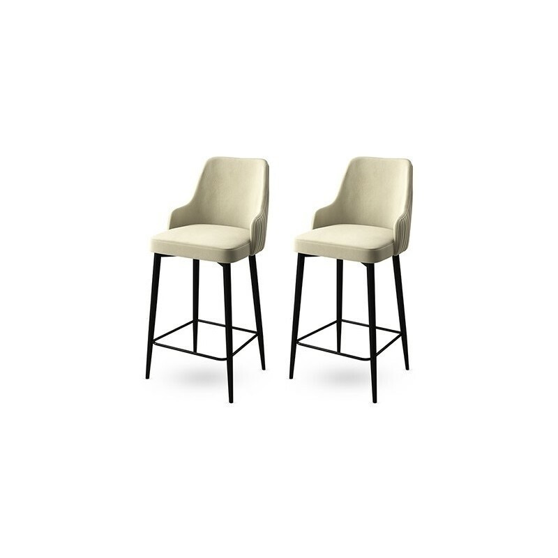 Bar Stool Set (2 Pieces) Enox - Cream, Black