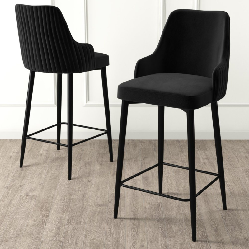 Bar Stool Set (6 Pieces) Enox - Black