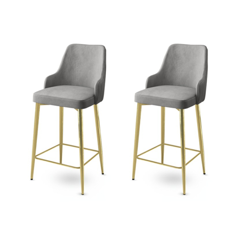 Bar Stool Set (2 Pieces) Enox - Grey, Gold