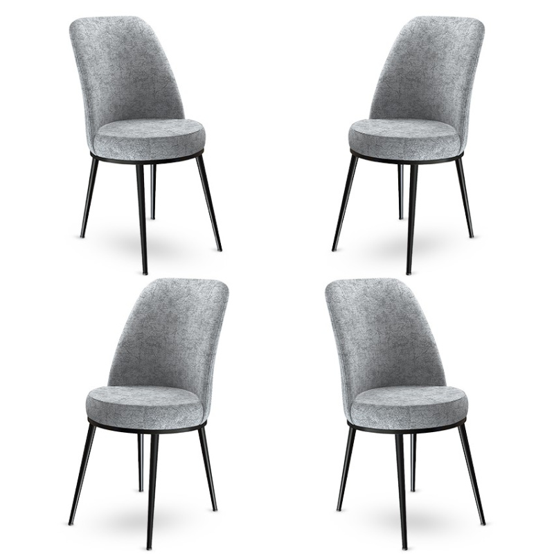 Sada židlí (4 kusy) Dexa - Grey, Black