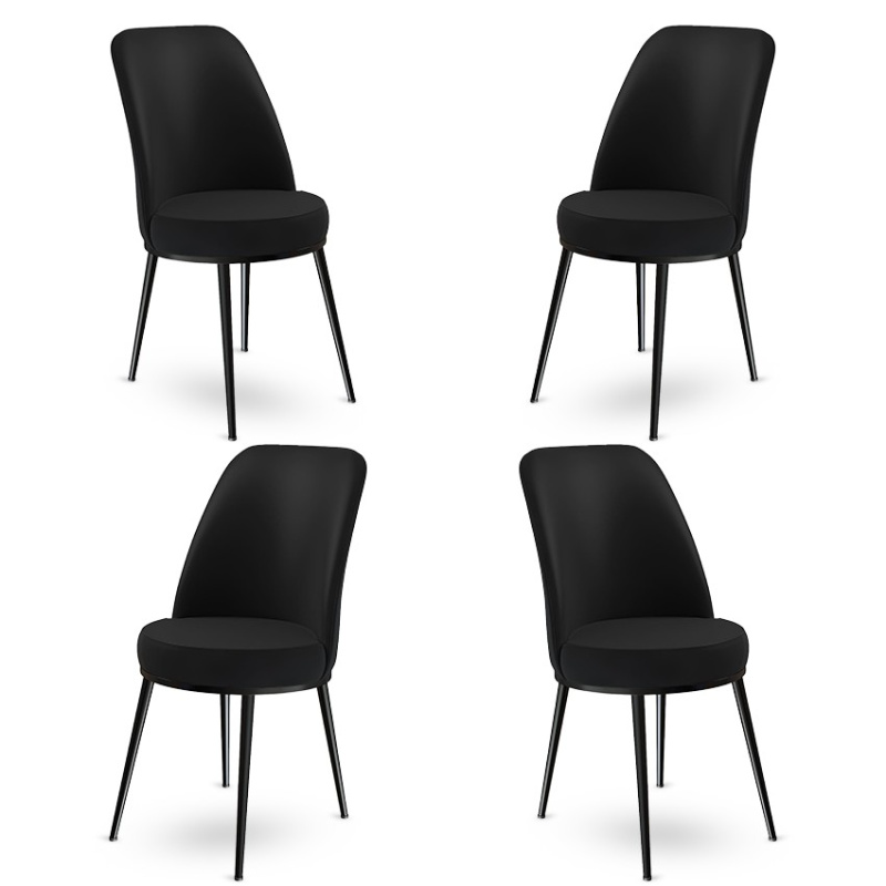 Sada židlí (4 kusy) Dexa - Black