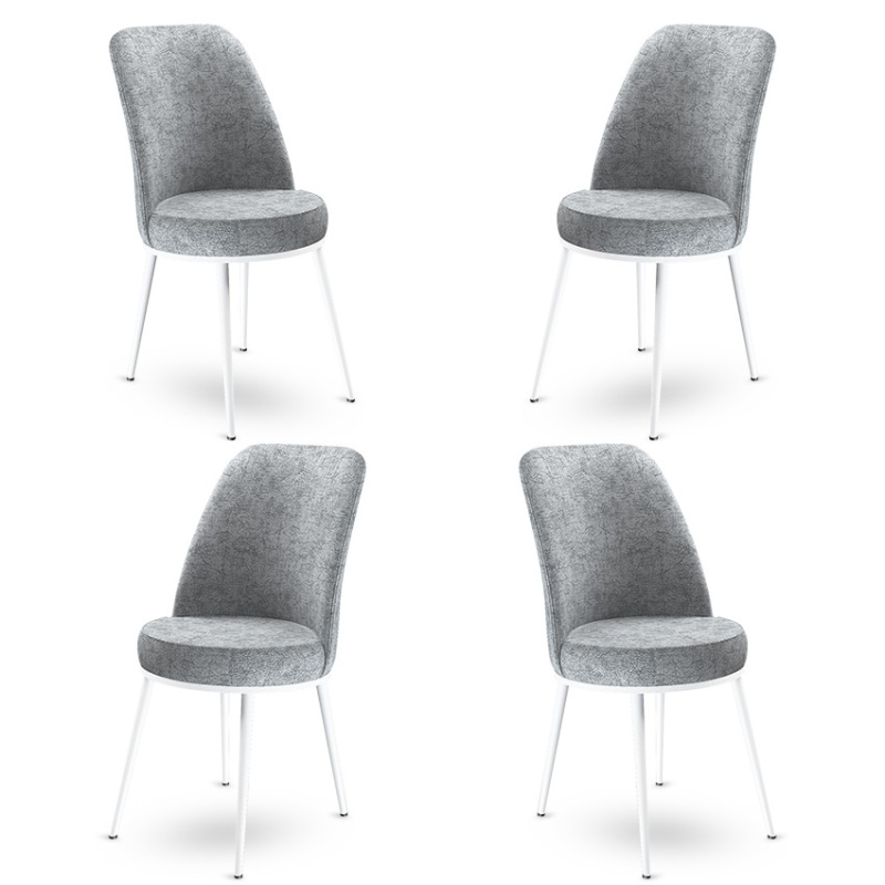 Sada židlí (4 kusy) Dexa - Grey, White
