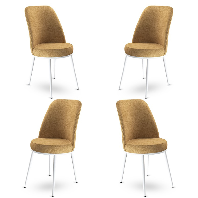 Sada židlí (4 kusy) Dexa - Cappuccino, White