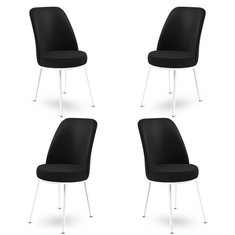 Sada židlí (4 kusy) Dexa - Black, White