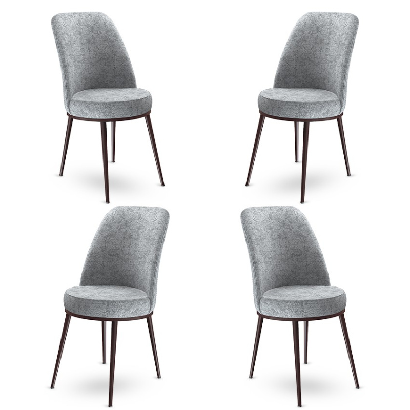 Sada židlí (4 kusy) Dexa - Grey, Brown