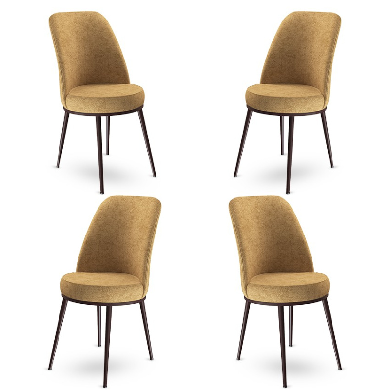 Sada židlí (4 kusy) Dexa - Cappuccino, Brown