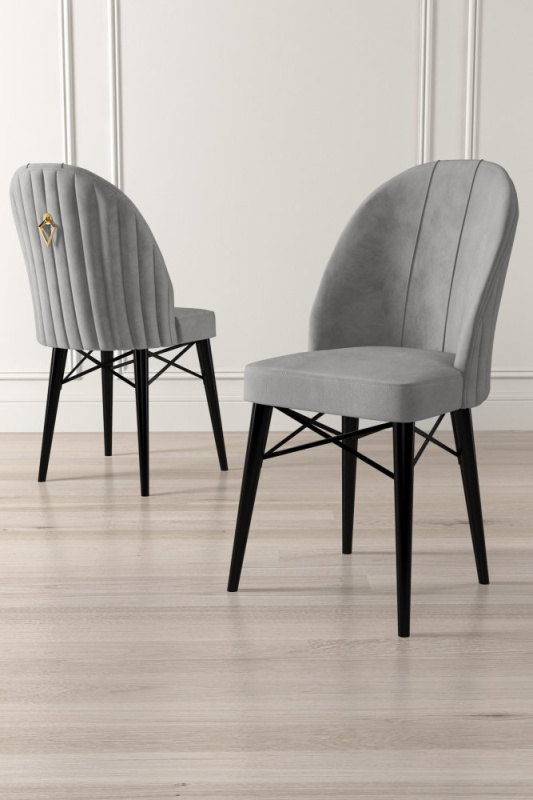 Sada židlí (4 kusy) Ritim - Grey, Black