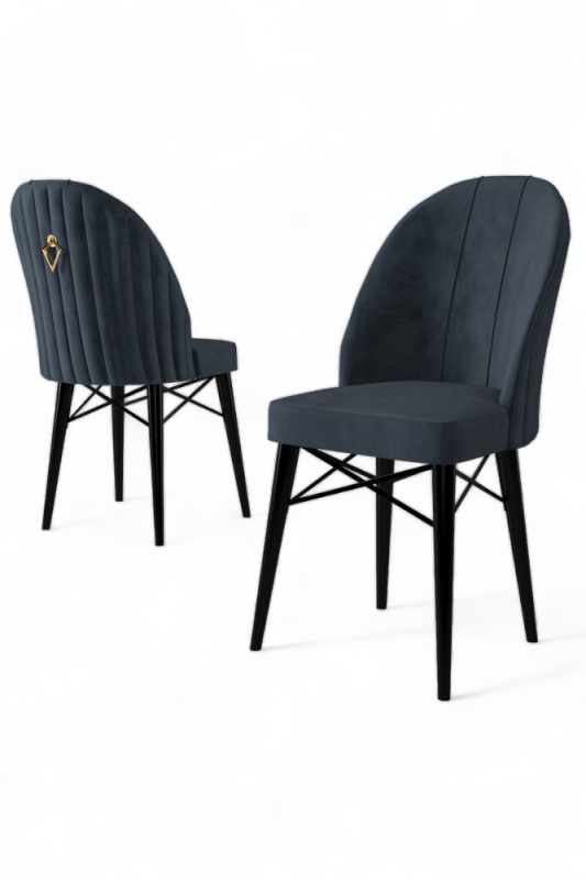 Sada židlí (6 kusů) Ritim - Anthracite, Black