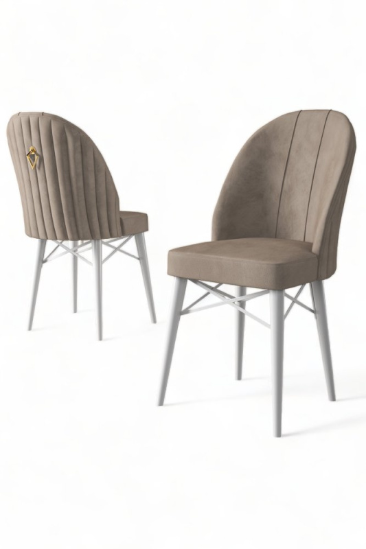 Sada židlí (4 kusy) Ritim - Cappuccino, White