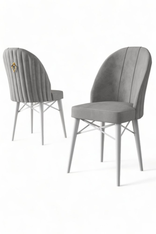 Sada židlí (6 kusů) Ritim - Grey, White