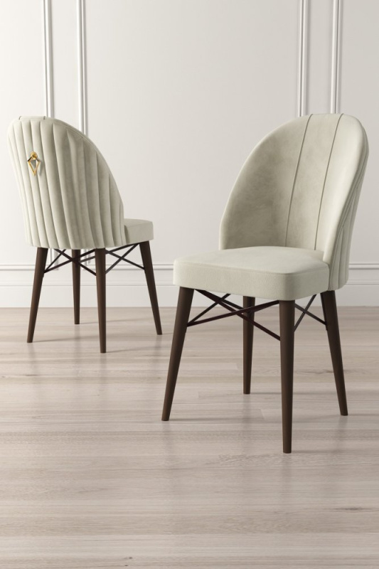 Sada židlí (4 kusy) Ritim - Cream, Brown