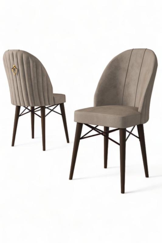 Sada židlí (6 kusů) Ritim - Cappuccino, Brown