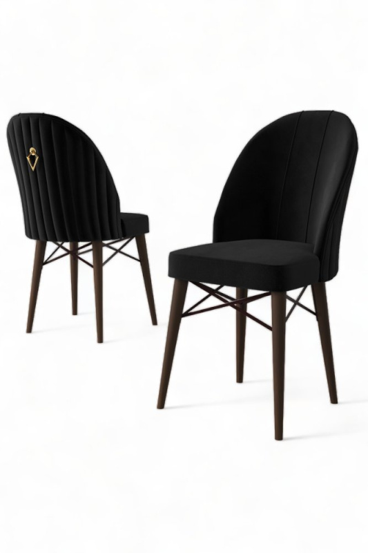 Sada židlí (6 kusů) Ritim - Black, Brown