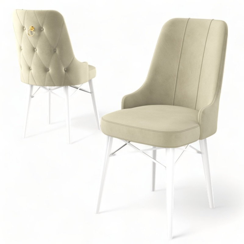 Sada židlí (4 kusy) Pare - Cream, White
