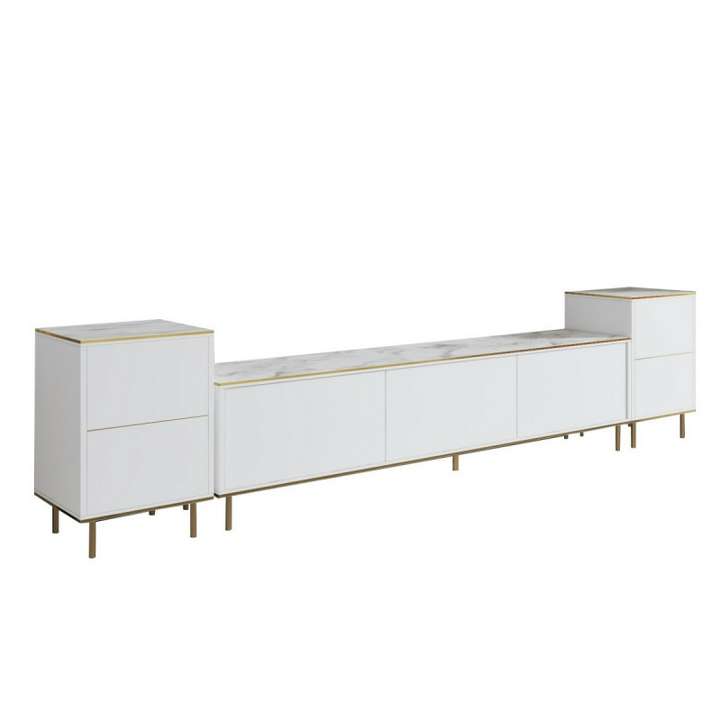 TV stěna / Sestava pod TV Imaj - Marble, White