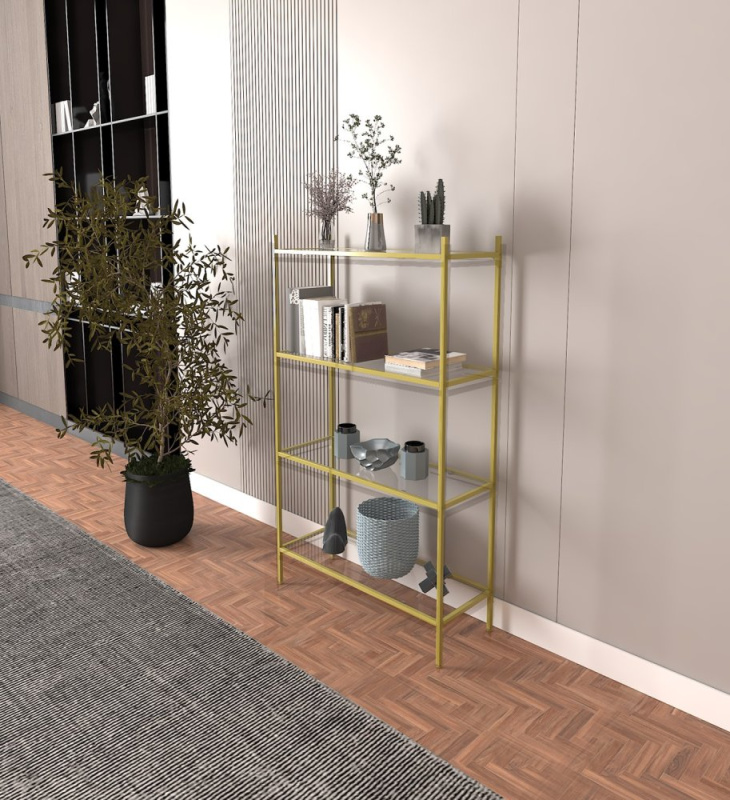 Knihovna Marta - Gold, Glass