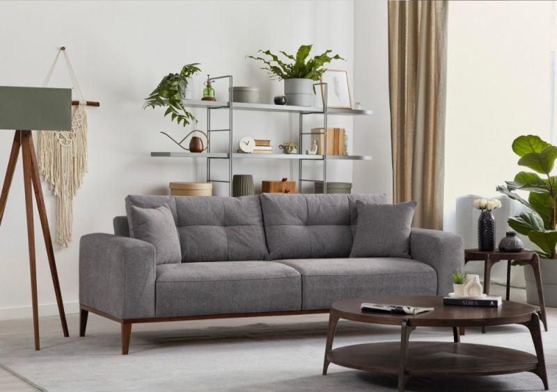 Trojmístná rozkládací pohovka Sinor 3 Seater - Light Grey
