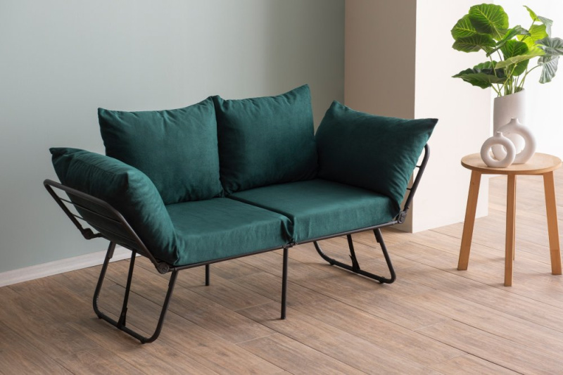 Dvoumístná rozkládací pohovka Viper 2-Seater - Petrol Green