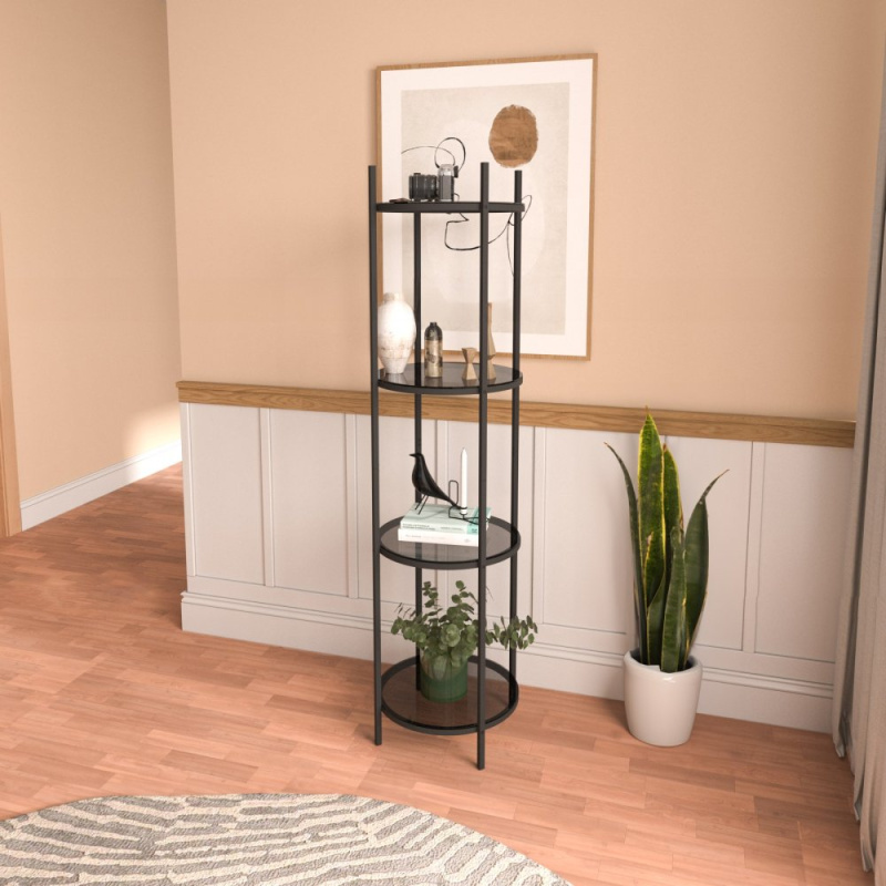 Knihovna Vogue - Black, Smoked Glass