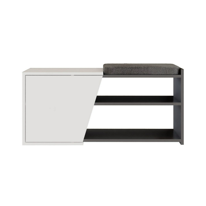 Botník Fiona Bench - Anthracite, White