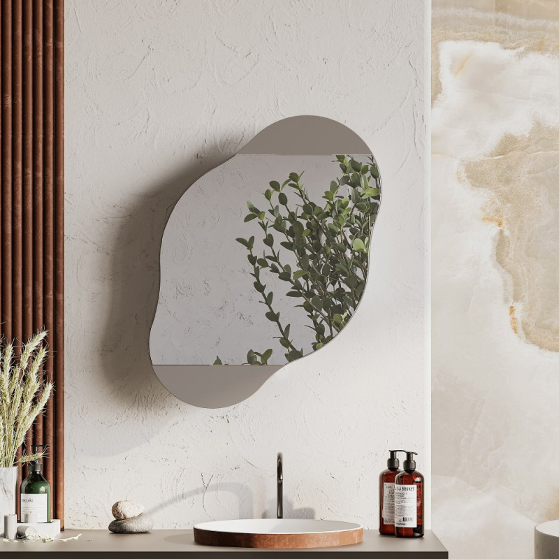 Koupelnová skříňka Cloud Storage Bathroom Wall Mirror - Light Mocha