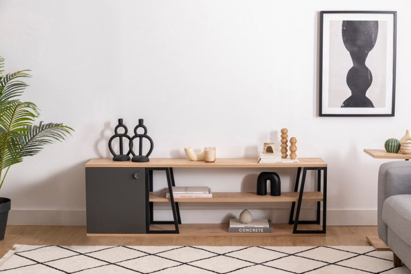 TV stolek Lissa Dolapli Tv Stand - Black