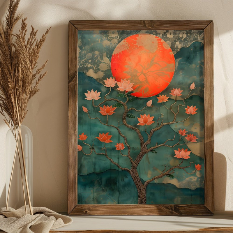 Dekorativní rámovaný obraz z MDF AI145