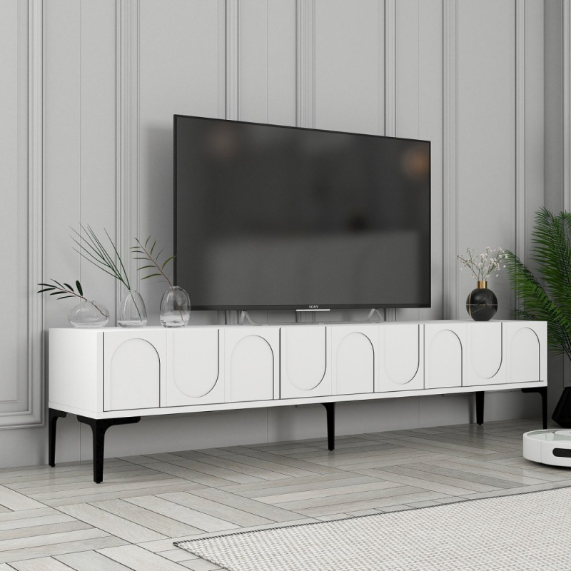 TV stolek Lyon 42 - White, Black