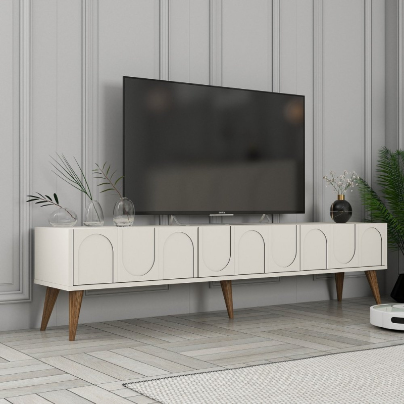 TV stolek Lyon 44 - Cream, Walnut