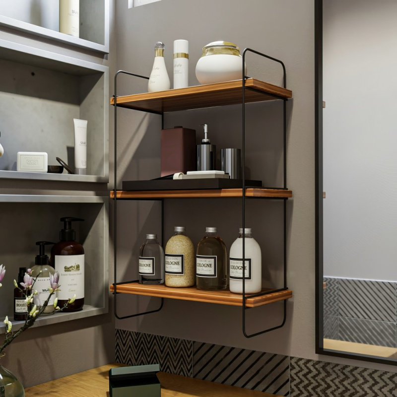 Nástěnná police Pulalis - Walnut