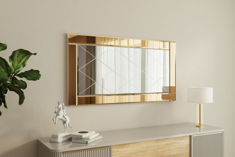 Zrcadlo Pierre - Bronze, White v2