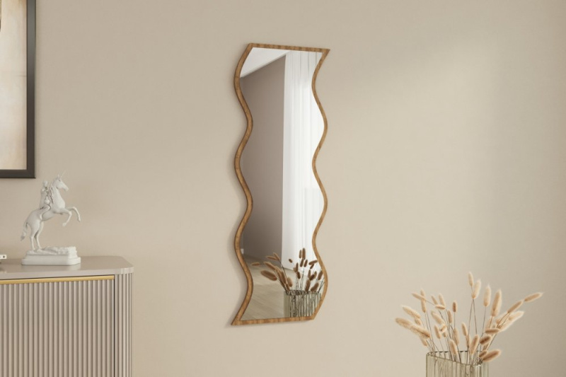 Zrcadlo Safi - White, Walnut