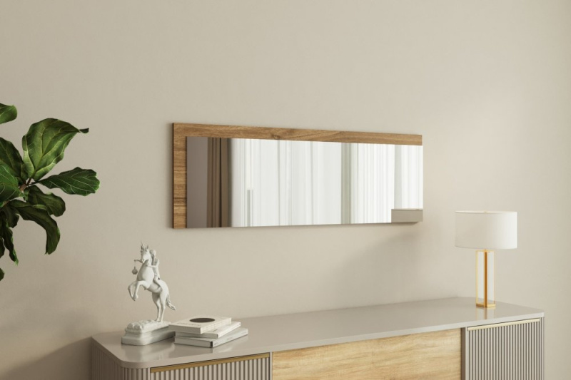 Zrcadlo Lariya - White, Walnut