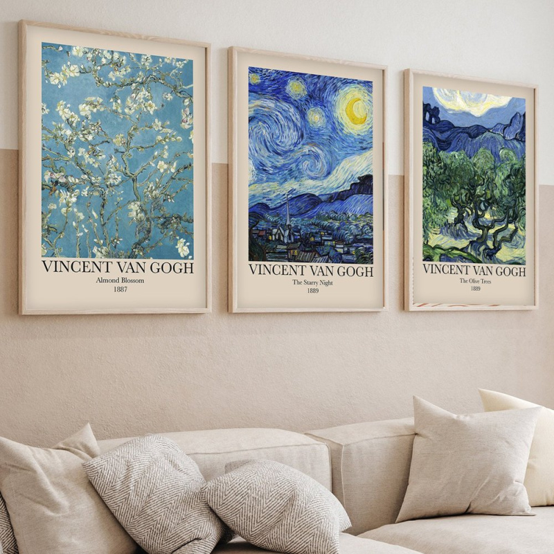 Dekorativní rámovaný obraz z MDF (3 kusy) Huhu269 - 50 x 70
